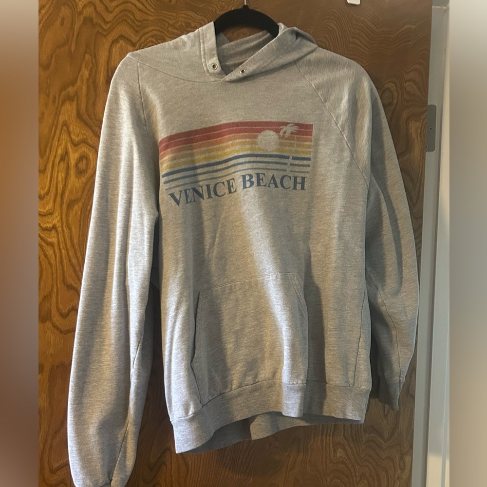 American Apparel Light Heather Gray Fleece Hoodie